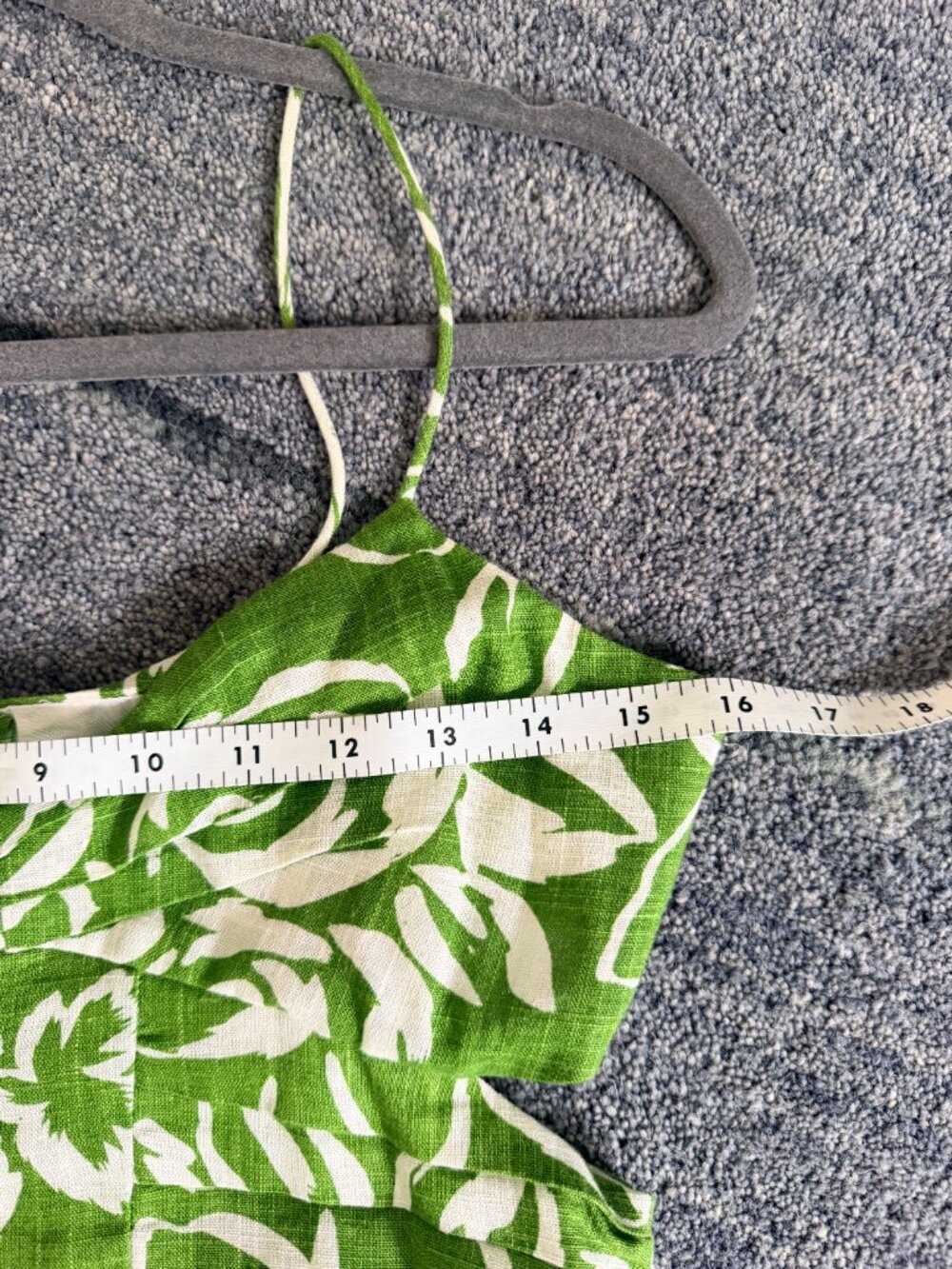 Zara Linen Floral Cutout Maxi Dress — Size XS | Green & White | Worn Once - Picture 5 of 10